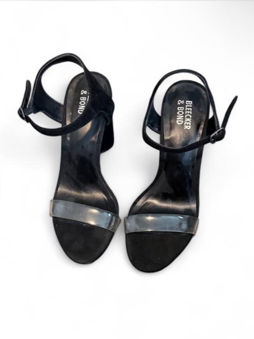 Bleecker & Bond Women’s Size 7 Black and Clear Party Heels